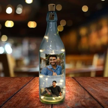 LED Bottle Lamp Personalised for Son Birthday